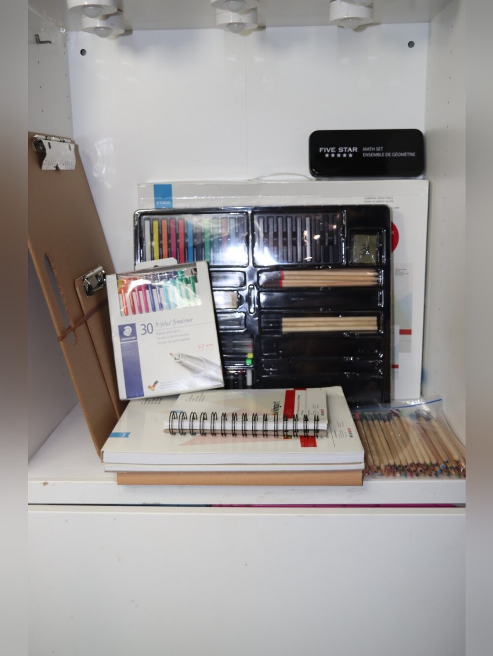 King Art Supply Set with Colored Pencils and Sketchbook